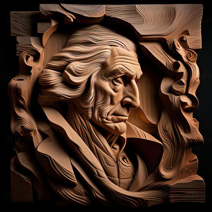 3D model John Whitcomb American artist (STL)
